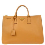 Prada Beige Leather Galleria Tote Handbag