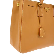 Prada Beige Leather Galleria Tote Handbag