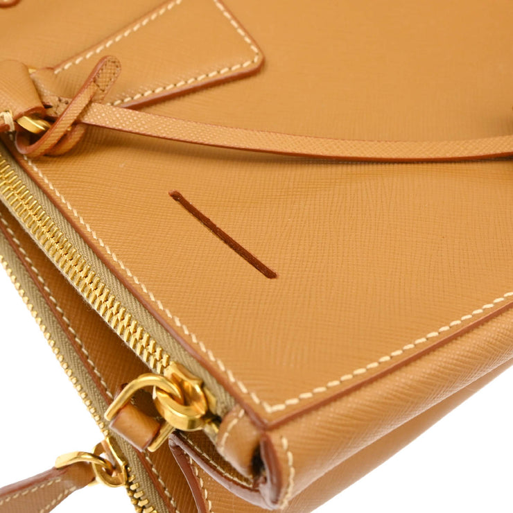 Prada Beige Leather Galleria Tote Handbag