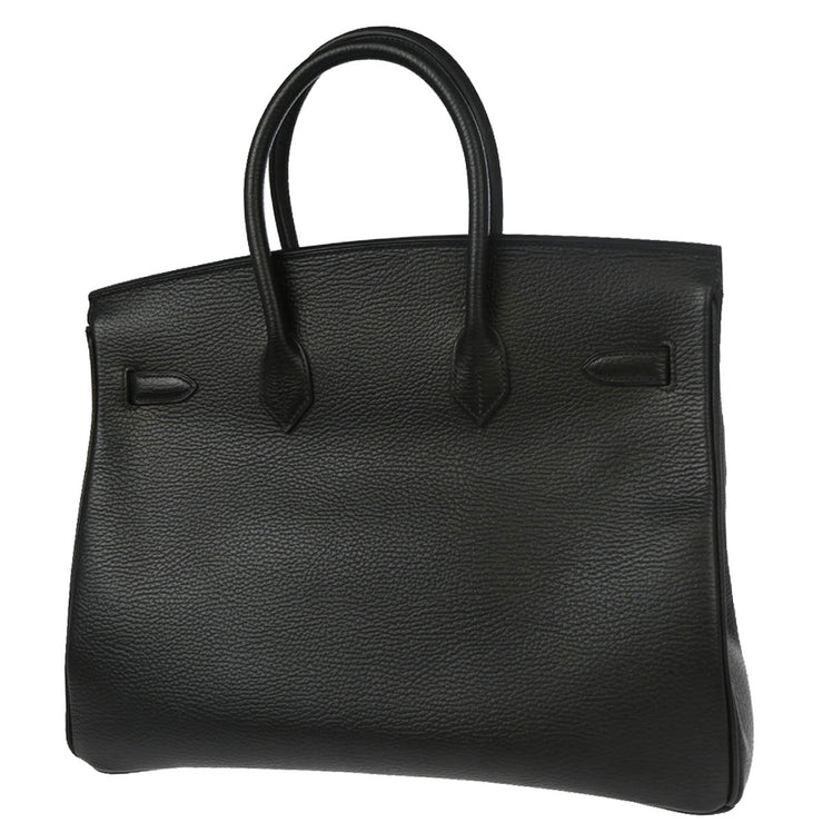 Hermes 2000 Black Ardennes Birkin 35 Handbag