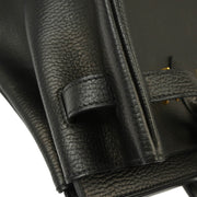 Hermes 2000 Black Ardennes Birkin 35 Handbag