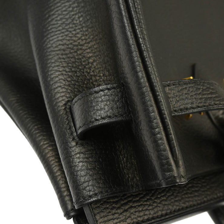 Hermes 2000 Black Ardennes Birkin 35 Handbag