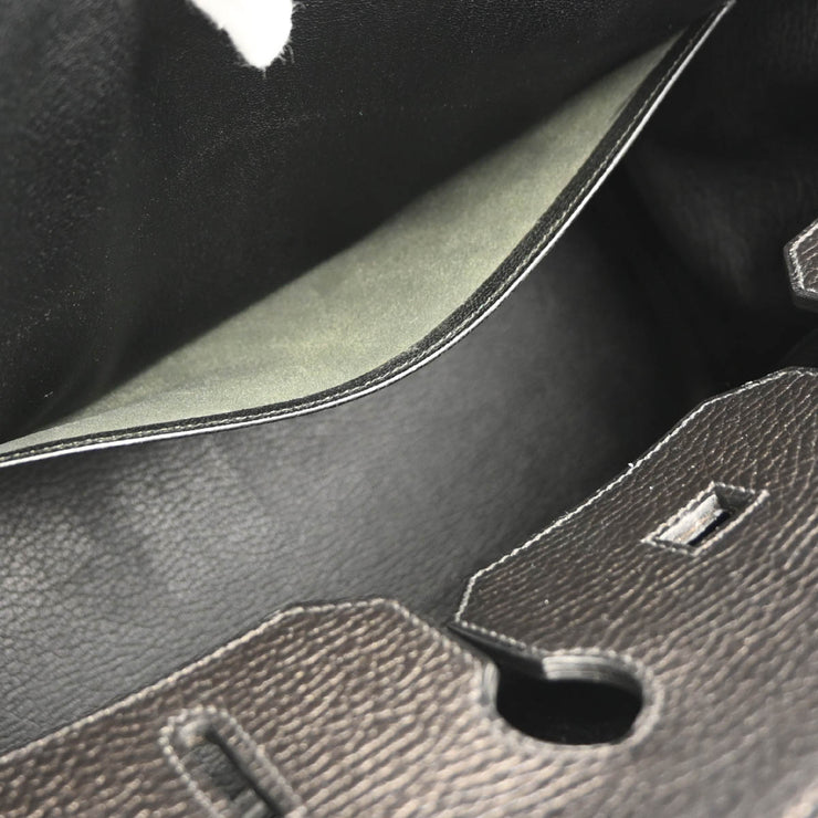 Hermes 2000 Black Ardennes Birkin 35 Handbag