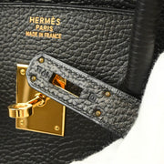 Hermes 2000 Black Ardennes Birkin 35 Handbag