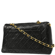 Chanel 1989-1991 Black Lambskin Shoulder Bag