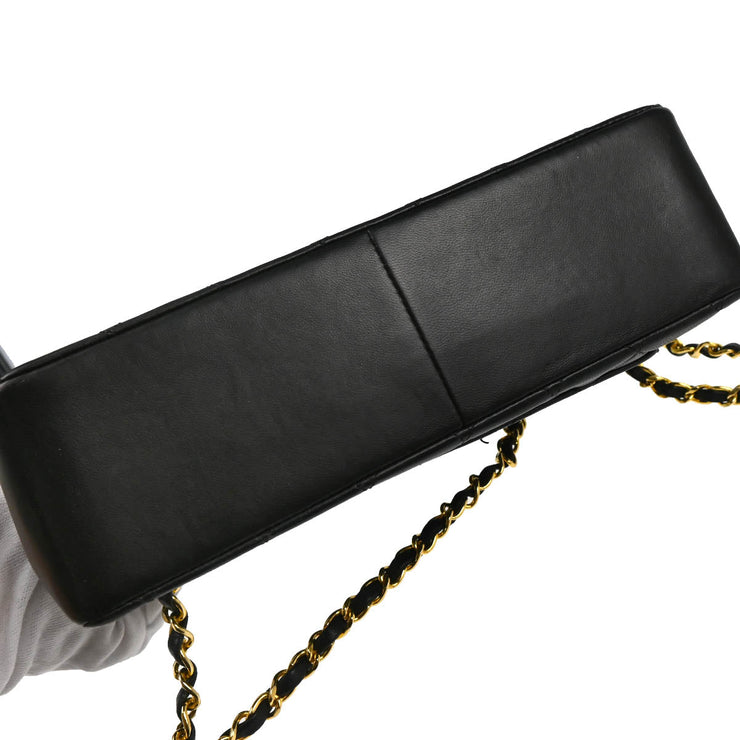 Chanel 1989-1991 Black Lambskin Shoulder Bag