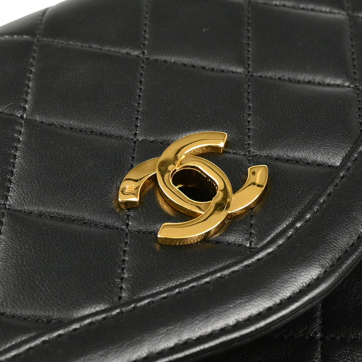 Chanel 1989-1991 Black Lambskin Shoulder Bag