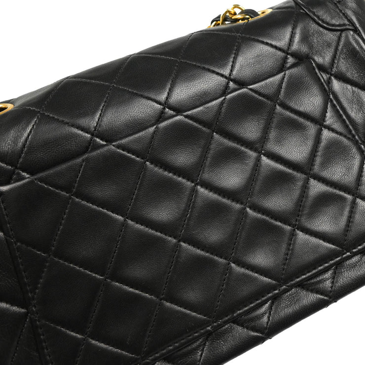 Chanel 1989-1991 Black Lambskin Shoulder Bag
