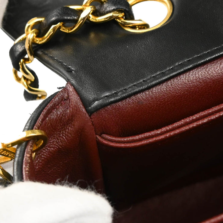 Chanel 1989-1991 Black Lambskin Shoulder Bag