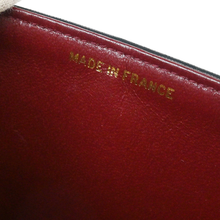 Chanel 2008-2009 Black Lambskin Medium Classic Double Flap Shoulder Bag