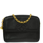 Chanel Black Caviar Camera Bag Small