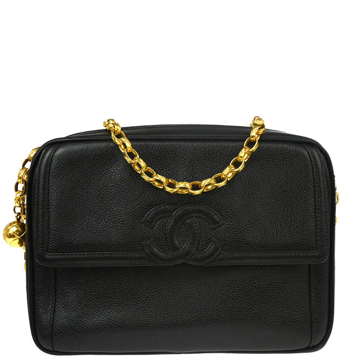 Chanel Black Caviar Camera Bag Small