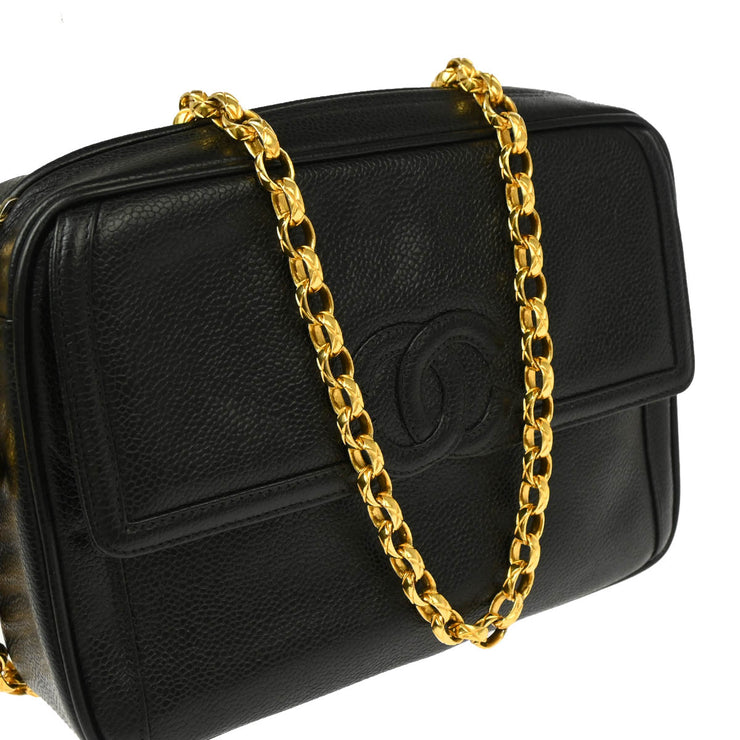 Chanel Black Caviar Camera Bag Small
