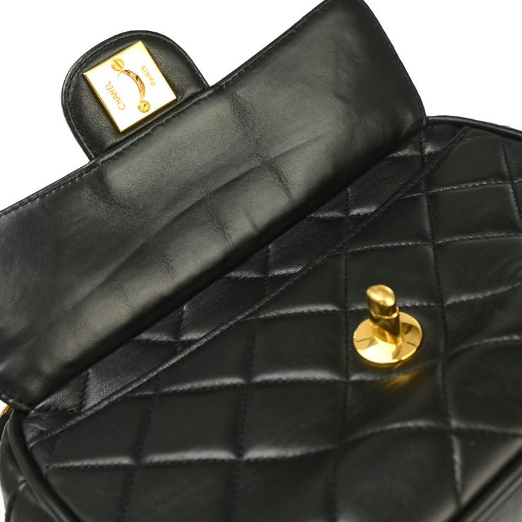 Chanel Black Lambskin Camera Bag Mini