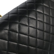 Chanel Black Lambskin Single Flap Shoulder Bag