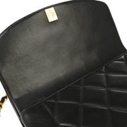 Chanel 1991-1994 Black Lambskin Medium Diana Shoulder Bag