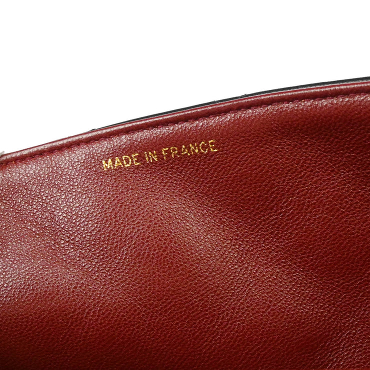 Chanel 1991-1994 Black Lambskin Medium Diana Shoulder Bag