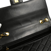 Chanel 1996-1997 Black Lambskin Jumbo Classic Flap Shoulder Bag
