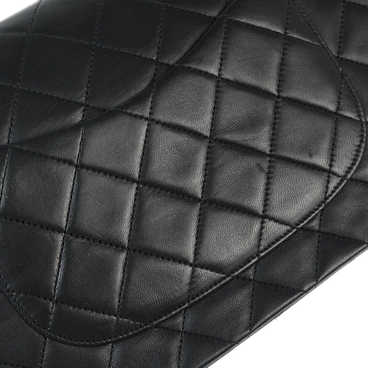 Chanel Black Lambskin Medium Classic Double Flap Shoulder Bag