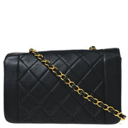 Chanel Black Lambskin Small Diana Shoulder Bag
