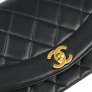 Chanel Black Lambskin Small Diana Shoulder Bag