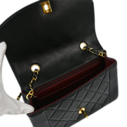 Chanel Black Lambskin Small Diana Shoulder Bag