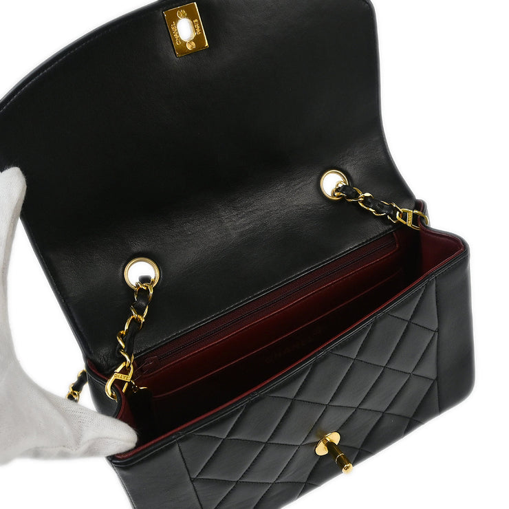 Chanel Black Lambskin Small Diana Shoulder Bag