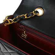 Chanel Black Lambskin Small Diana Shoulder Bag