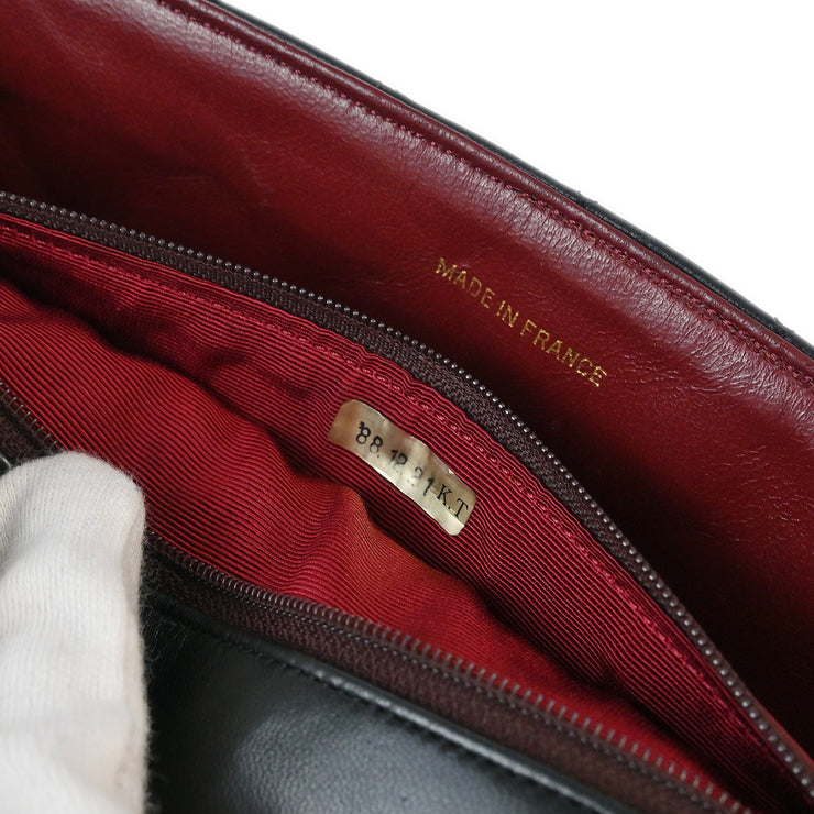 Chanel Black Lambskin Single Flap Shoulder Bag