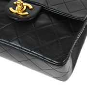 Chanel Black Lambskin Mini Classic Square Flap Shoulder Bag 17