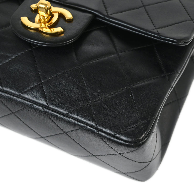 Chanel Black Lambskin Mini Classic Square Flap Shoulder Bag 17