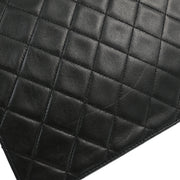 Chanel Black Lambskin Pushlock Small Half Flap Shoulder Bag