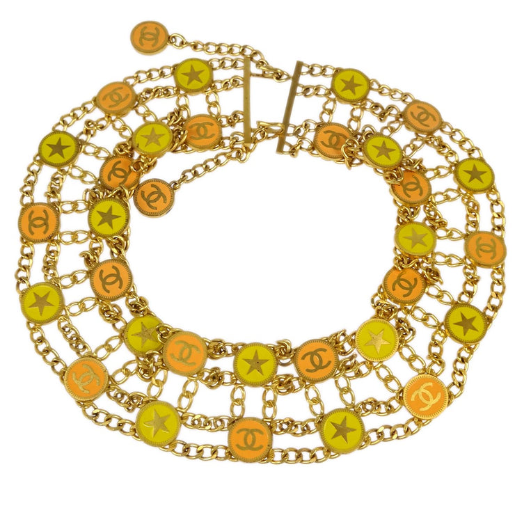 Chanel Star Chain Belt Gold 01P Small Good