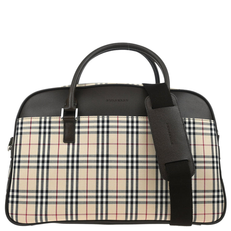 Burberry Beige Brown Burberry Check 2way Shoulder Handbag