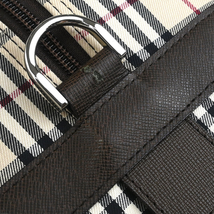 Burberry Beige Brown Burberry Check 2way Shoulder Handbag