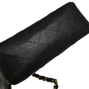 Chanel 2003-2004 Black Caviar Mini Classic Square Flap Bag 17