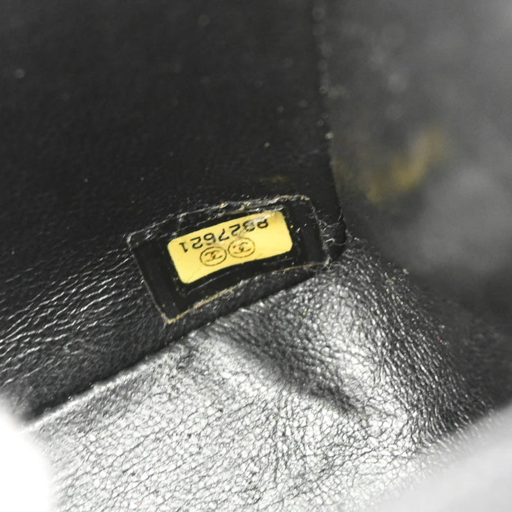 Chanel 2003-2004 Black Caviar Mini Classic Square Flap Bag 17