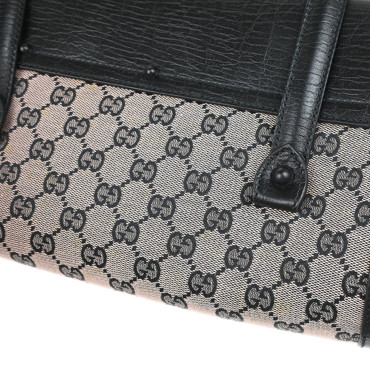 Gucci Black GG Bamboo Handbag