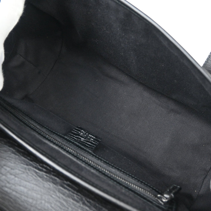 Gucci Black GG Bamboo Handbag