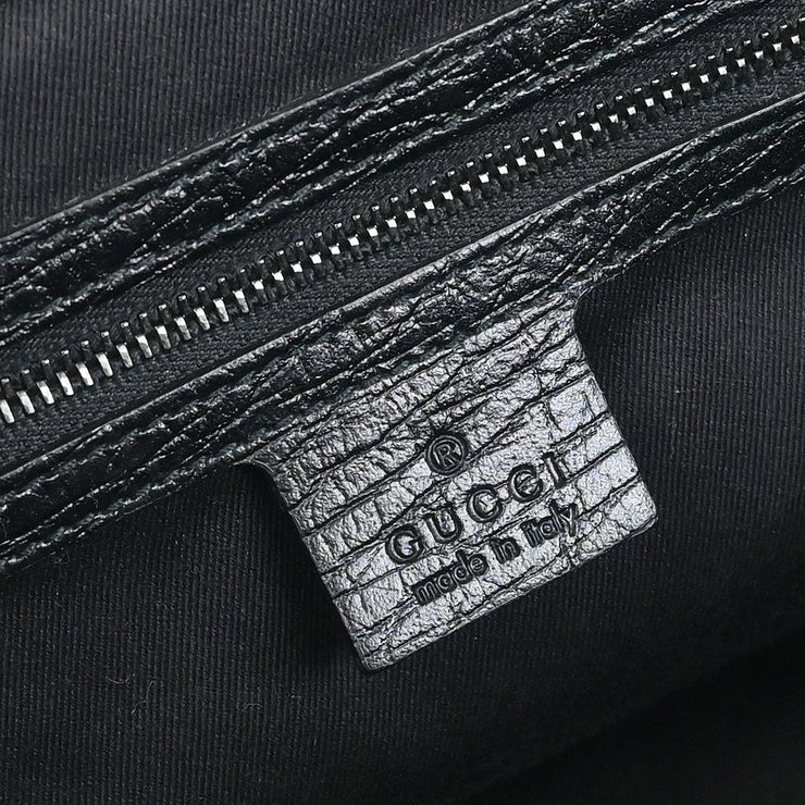 Gucci Black GG Bamboo Handbag