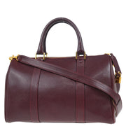 Chanel 1994-1996 Bordeaux Caviar 2way Duffel Handbag