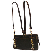 Chanel 1994-1996 Brown Velvet Classic Flap Chain Backpack