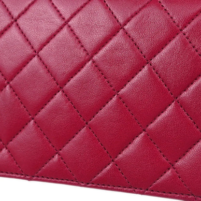 Chanel 1989-1991 Purple Lambskin Single Flap Shoulder Bag