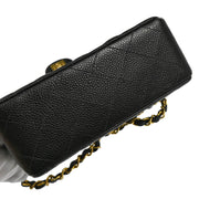 Chanel Black Caviar Mini Classic Square Flap Bag 17