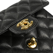 Chanel Black Caviar Mini Classic Square Flap Bag 17
