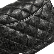 Chanel Black Caviar Mini Classic Square Flap Bag 17