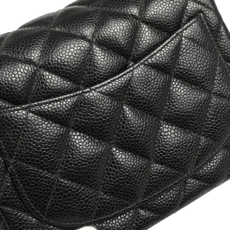 Chanel Black Caviar Mini Classic Square Flap Bag 17