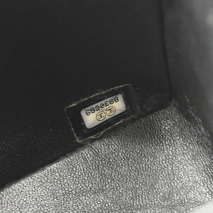 Chanel 2003-2004 Black Caviar Mini Classic Square Flap Bag 17