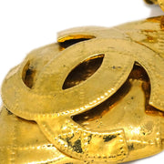 Chanel Rhombus Dangle Earrings Clip-On Gold 94P