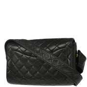 Chanel Black Lambskin Single Flap Shoulder Bag